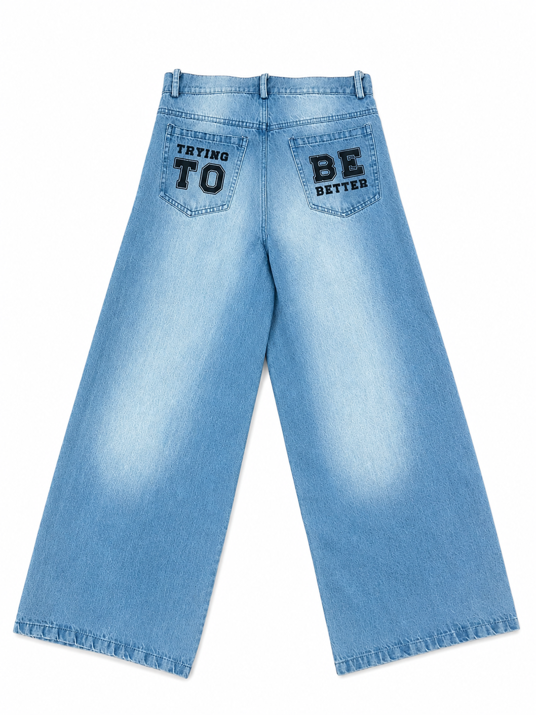 Men Light Blue Baggy Jeans Scarface Inspired